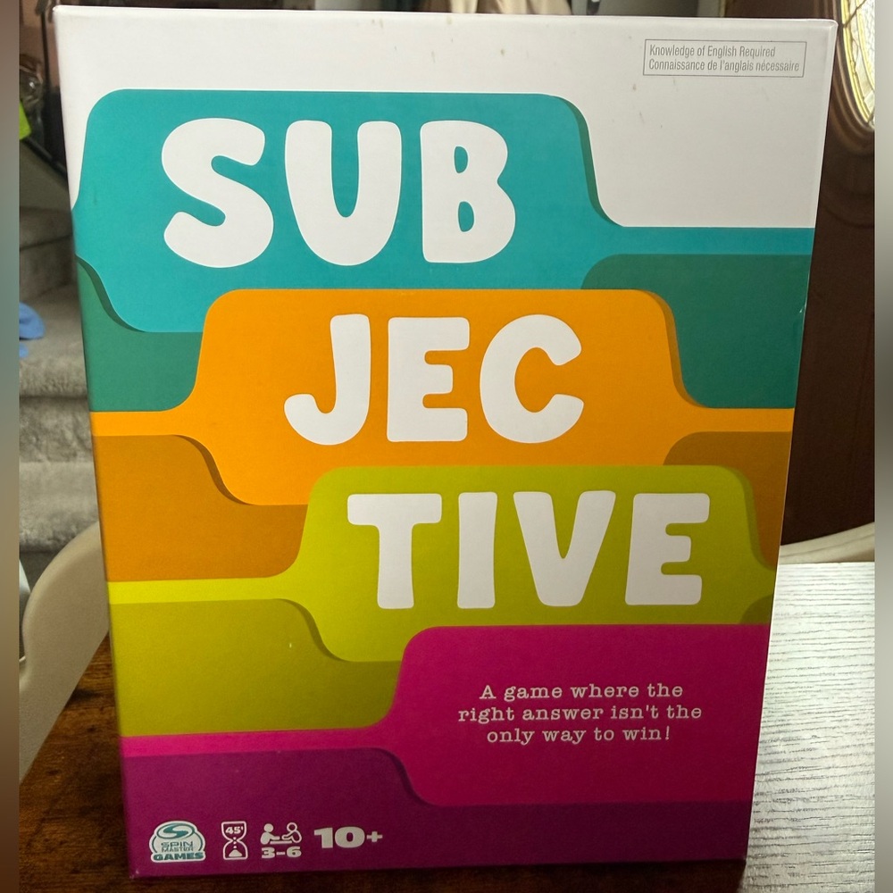 SubJective Party Card Game — Sealed New